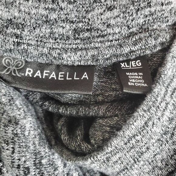 Rafaella Women’s XL Heather Gray Long Sleeve Pullover Soft Stretch Knit Top - Picture 5 of 7